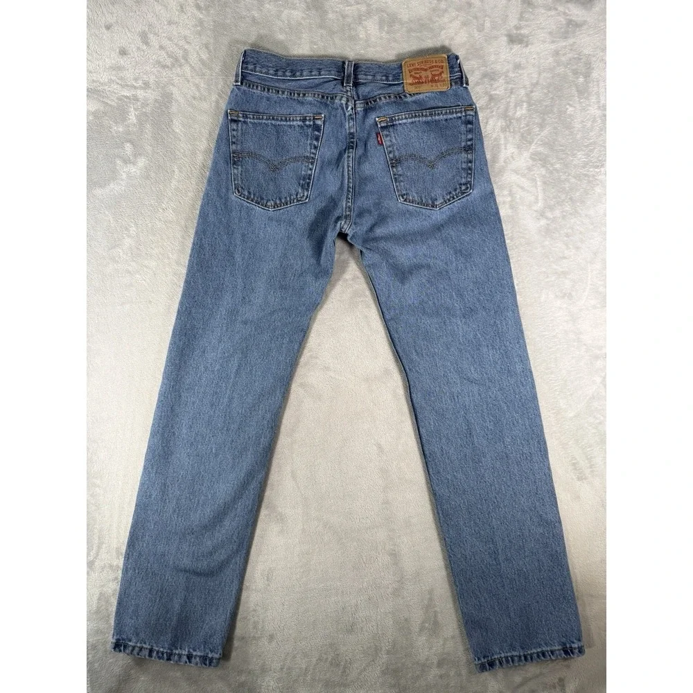 Levis 505 Jeans Mens 31x32 Blue Denim Regular Straight Fit